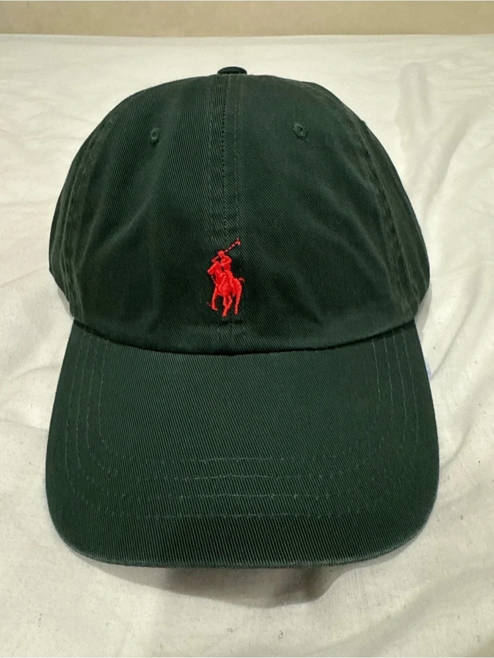 Polo by Ralph Lauren Dark Green Cap with Red Pony Logo